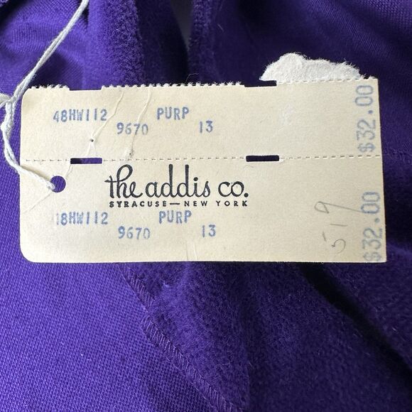 NOS 60s Lanz A Line Mini Dress Womens Sz 13 Purple High Neck Mod Cocktail Retro - Picture 7 of 16